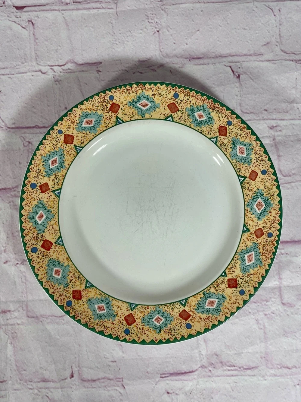 Vintage Sakura Moccasin Sue Zipkin Southwestern Stoneware Salad Plate Set of 2